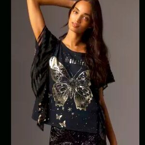 NWT Pilcro by Anthropologie ‘Golden Hour’ Tee